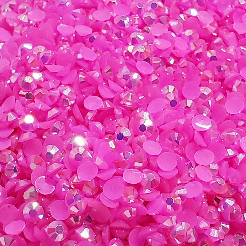 Hot Pink Jelly Rhinestones 
Bling Piedreria
Flat Back Non Hotfix 
2mm, 3mm, 4mm, 5mm, 6mm