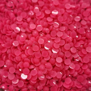 Pink Sorbet OPAQUE Jelly Solid - No AB Coating - Resin Rhinestones - 1000 pcs - Embellishments, Bling, Crafts & Nail Art 3mm, 4mm ,5mm