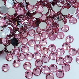 Blush Pink- Silverback Non-Hot Fix Resin Rhinestones - Flat back Embellishments, Bling, Crafts & Nail Art 3mm, 4mm, 5mm