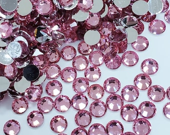 Blush Pink- Silverback Non-Hot Fix Resin Rhinestones - Flat back Embellishments, Bling, Crafts & Nail Art 3mm, 4mm, 5mm