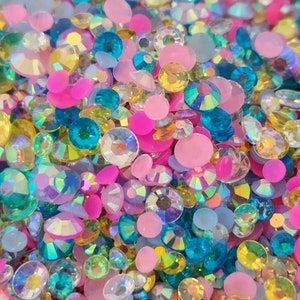 Swarovski SS5 Flatback Rhinestones Mix Colors or Colors AB Colorways  Assorted 144 Pieces Nail Art CHOOSE COLORWAY 
