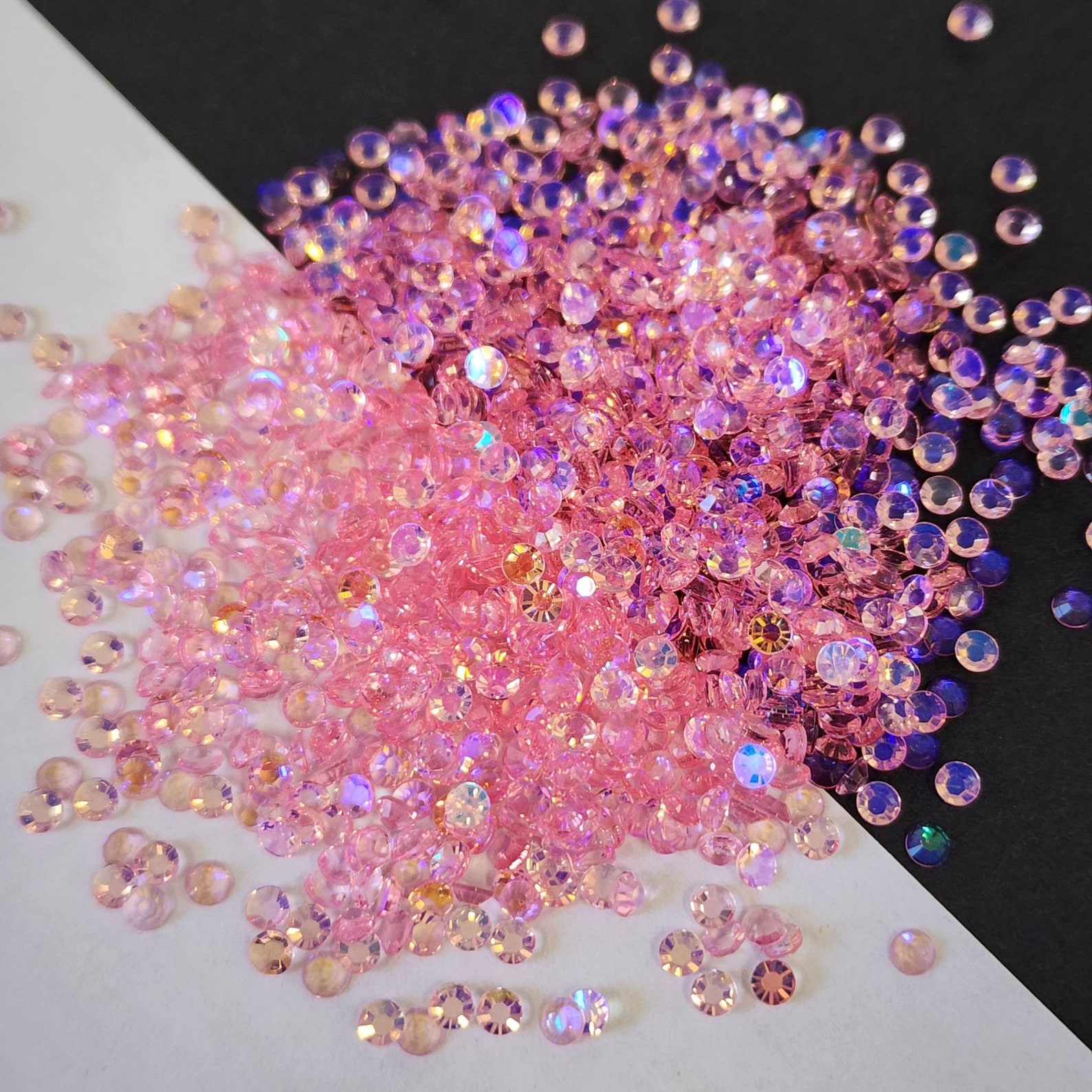 Iridescent Rhinestone APHRODITE PINK- Aurora Collection Rhinestones - 3mm - 1000pcs ...