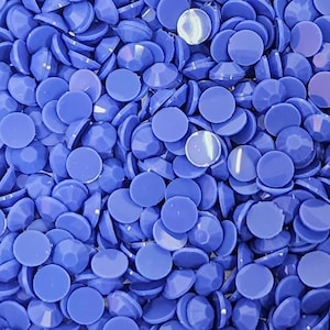 Wild Blueberry OPAQUE Jelly Solid - No AB Coating - Resin Rhinestones - 1000 pcs - Embellishments, Bling, Crafts & Nail Art 3mm, 4mm ,5mm