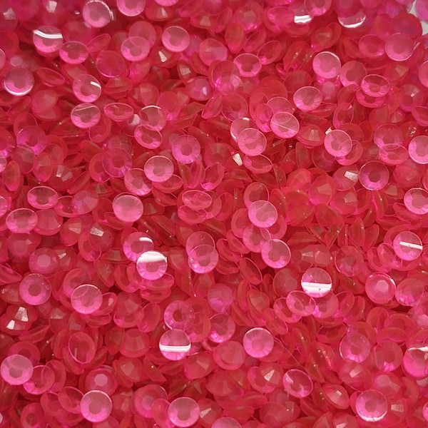 Bombshell Pink - Glow in the Dark Rhinestones - Luminous Collection - 3mm, 4mm, 5mm - embellishments, bling , DIY, Crafts