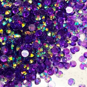 Siren Purple - Transparent Jelly Rhinestones - Gem Collection - 3mm, 4mm , 5mm - embellishments, bling , DIY, Crafts