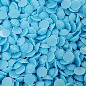 Cerulean OPAQUE Jelly Solid - No AB Coating - Resin Rhinestones - 1000 pcs - Embellishments, Bling, Crafts & Nail Art 3mm, 4mm ,5mm