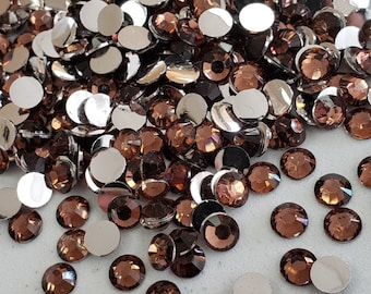 Espresso- Silverback Non Hot Fix Harz Strasssteine - Flache Rückseite Verzierungen, Bling, Kunsthandwerk & Nail Art 3 mm, 4 mm, 5 mm