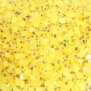 Citrine AB Jelly Non-Hot Fix Harz Strasssteine - Flache Rückseite - 1000 Stück - Verzierungen, Bling, Kunsthandwerk & Nail Art 2 mm, 3 MM, 4 MM, 5 MM, 6 MM