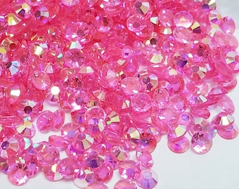 Strawberry Pink  - Transparent Jelly Rhinestones - Gem Collection - 3mm, 4mm , 5mm - embellishments, bling , DIY, Crafts