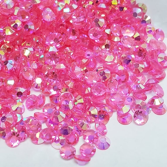 Strawberry Pink - Transparent Jelly Rhinestones - Gem Collection - 3mm, 4mm  , 5mm - embellishments, bling , DIY, Crafts