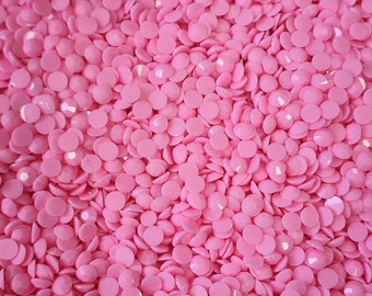 Bubblegum OPAQUE Jelly Solid - No AB Coating - Resin Rhinestones - 1000 pcs - Embellishments, Bling, Crafts & Nail Art 3mm, 4mm ,5mm