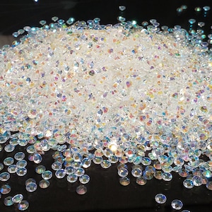 Clear AB Transparent Non-Hot Fix Resin Rhinestones - Flat back - 1000 pcs - Embellishments, Bling, Crafts & Nail Art 2mm, 3mm, 4mm ,5mm, 6mm