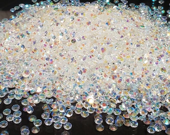 Clear AB Transparent Non-Hot Fix Resin Rhinestones - Flat back - 1000 pcs - Embellishments, Bling, Crafts & Nail Art 2mm, 3mm, 4mm ,5mm, 6mm