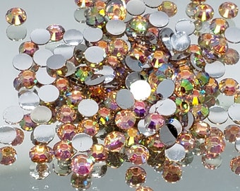 Lt. Peach AB Resin Flatback Rhinestone - 3mm, 4mm, 5mm, 6mm embellishments, bling SS10, SS16, SS20, SS30