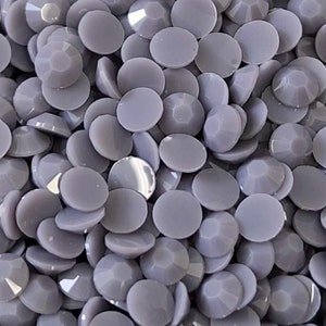 Graphite OPAQUE Jelly Solid - No AB Coating - Resin Rhinestones - 1000 pcs - Embellishments, Bling, Crafts & Nail Art 3mm, 4mm ,5mm