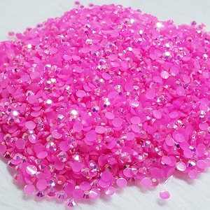 Hot Pink Jelly Rhinestone 
Flat Back Non Hotfix