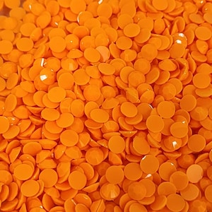 Outrageous Orange OPAQUE Jelly Solid - No AB Coating - Resin Rhinestones - 1000 pcs - Embellishments, Bling, Crafts & Nail Art 3mm, 4mm ,5mm
