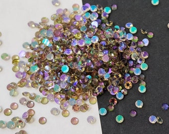 KORE GREY - Aurora Collection Rhinestones - 3mm  & 4mm- 1000pcs - Iridescent embellishments