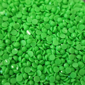 Electric Green  OPAQUE Jelly Solid - No AB Coating - Resin Rhinestones - 1000 pcs - Embellishments, Bling, Crafts & Nail Art 3mm, 4mm ,5mm