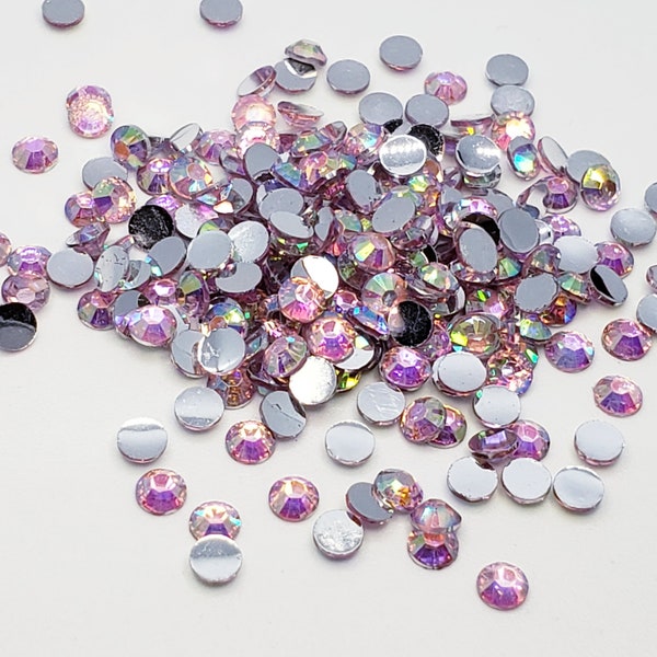 Pink Lavender AB Resin Flatback Rhinestone - 3mm, 4mm, 5mm, 6mm embellishments, bling SS10, SS16, SS20, SS30