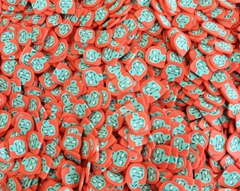 SALLY -5 mm-30 - 60 grammes - Tranches de pâte polymère - Fausses pépites d'Halloween, embellissements, slime, nail art, gobelets boules à neige, art en résine