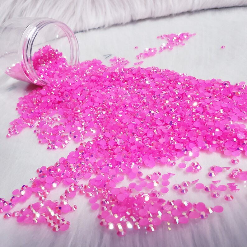 Hot Pink Jelly Rhinestones AB
Bling piedreria 
Flat Back Non hotfix 
2mm, 3mm, 4mm, 5mm, 6mm,
