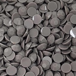 Wolf Gray OPAQUE Jelly Solid - No AB Coating - Resin Rhinestones - 1000 pcs - Embellishments, Bling, Crafts & Nail Art 3mm, 4mm ,5mm