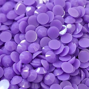 Violet OPAQUE Jelly Solid - No AB Coating - Resin Rhinestones - 1000 pcs - Embellishments, Bling, Crafts & Nail Art 3mm, 4mm ,5mm