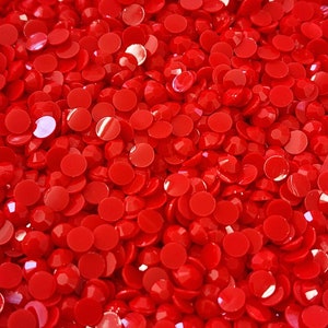 Candy Apple OPAQUE Jelly Solid - No AB Coating - Resin Rhinestones - 1000 pcs - Embellishments, Bling, Crafts & Nail Art 3mm, 4mm ,5mm