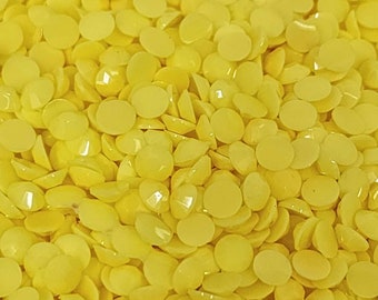 Unmellow Yellow OPAQUE Jelly Solid - No AB Coating - Resin Rhinestones - 1000 pcs - Embellishments, Bling, Crafts & Nail Art 3mm, 4mm ,5mm