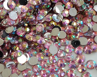 Pinkalicious AB Silverback Flatback Strass - 2 mm, 3 mm, 4 mm, 5 mm, Verzierungen, bling SS10, SS16, SS20,