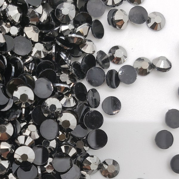 Hematite Jelly Non-Hot Fix Resin Rhinestones - Flat back - 1000 pcs - Embellishments, Bling, Crafts & Nail Art 3mm, 4mm, 5mm