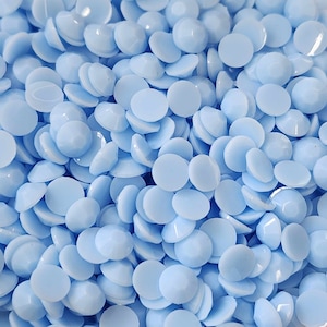 Baby Blue Macaroon Opaque Jelly Resin Flat Back Rhinestones - No AB Coating - 1000 pcs - Available in Sizes 3mm - 4mm - 5mm
