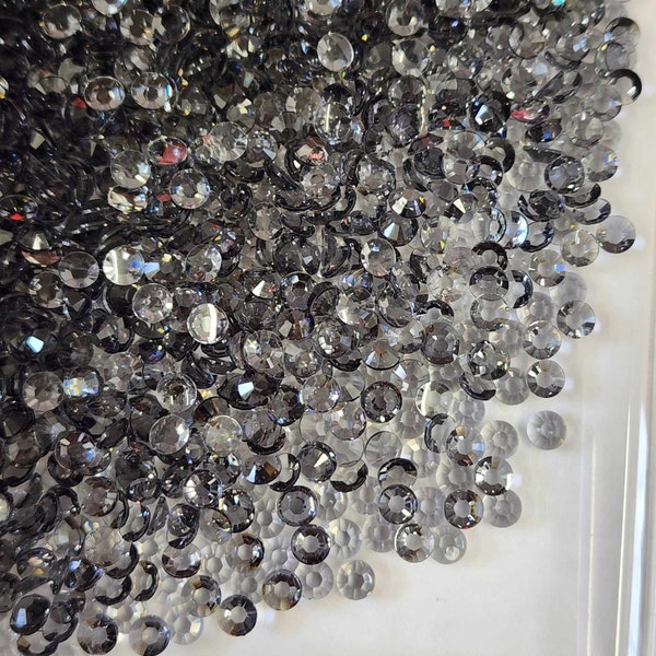 Noir - Pop Of Color Transparent Non-Hot Fix Resin Rhinestones - 1000 pcs - Embellishments, Bling, Crafts & Nail Art 3mm, 4mm ,5mm