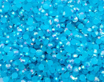 Capri blue AB jelly rhinestones 3mm, 4mm, 5mm -crafts, embellishments, diy