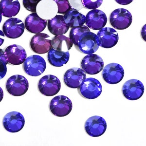 Purple Velvet Glass Rhinestones | 1440 pieces | 10 gross bag | flat back | non- hotfix | SS16 | 4mm | nail art | embellishments | crafts