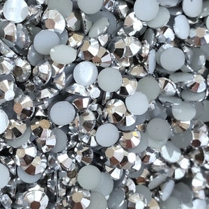 Silver Jelly Rhinestone - niet-hotfix plaksteen - 1000 stuks - 3 mm, 4 mm, 5 mm - versieringen, doe-het-zelf, knutselen