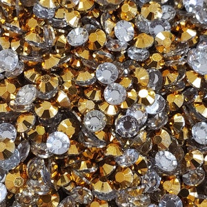 Gold Jelly Rhinestones 1000 pieces - 3mm, 4mm, 5mm - embellishments, diy , crafts
