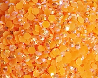 AB Orange  Jelly Non-Hot Fix Resin Rhinestones - Flat back - 3mm and 6mm -  Embellishments, Bling, Crafts & Nail Art