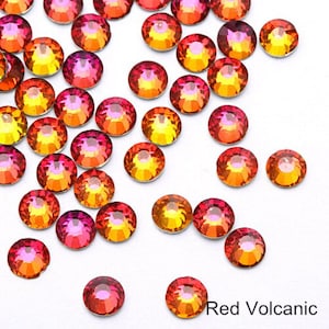Red Volcanic Rhinestone 10 gross bag | 1440 pcs | flatback| available in SS10 | SS12 | 3mm |nail art