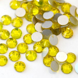 Citrine Glass Rhinestone | 10 gross bag | 1440 pcs | flatback | SS10 | SS12 | SS16 | SS20 | nail art | embellishments | crafts | dance