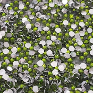 Viridescent - Silverback Non-Hot Fix Resin Rhinestones - Flat back Embellishments, Bling, Crafts & Nail Art 2mm, 3mm, 4mm, 5mm
