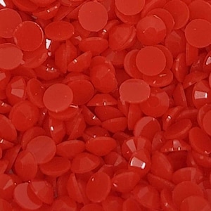 Rouge OPAQUE Jelly Solid - No AB Coating - Resin Rhinestones - 1000 pcs - Embellishments, Bling, Crafts & Nail Art 3mm, 4mm ,5mm