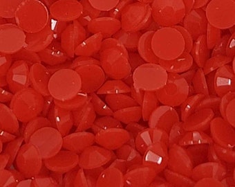 Rouge OPAQUE Jelly Solid - No AB Coating - Resin Rhinestones - 1000 pcs - Embellishments, Bling, Crafts & Nail Art 3mm, 4mm ,5mm