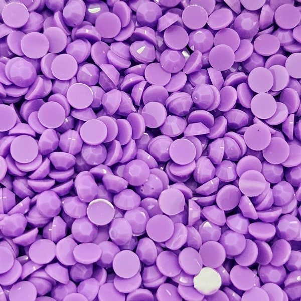 Purple Orchid OPAQUE Jelly Solid - No AB Coating - Resin Rhinestones - 1000 pcs - Embellishments, Bling, Crafts & Nail Art 3mm, 4mm ,5mm