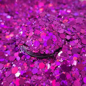 EMI Orchid Chunky Glitter Mix, 2 oz Shaker, Polyester Glitter, Glitter for Tumblers, Resin Art, Nail Art, Crafts & More