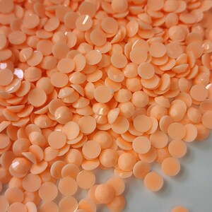Peach Parfait Macaroon Opaque Jelly Resin Flat Back Rhinestones - No AB Coating - 1000 pcs - Available in Sizes 3mm - 4mm - 5mm