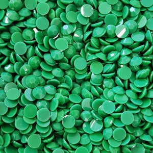 Military Green OPAQUE Jelly Solid - No AB Coating - Resin Rhinestones - 1000 pcs - Embellishments, Bling, Crafts & Nail Art 3mm, 4mm ,5mm