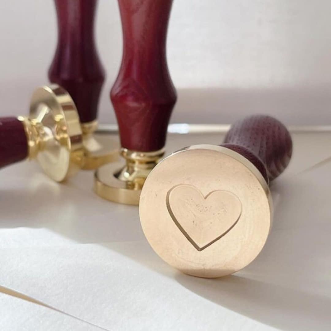 Heart Wax Stamp Invitation Sealing Stamp Wedding Stationery - Etsy