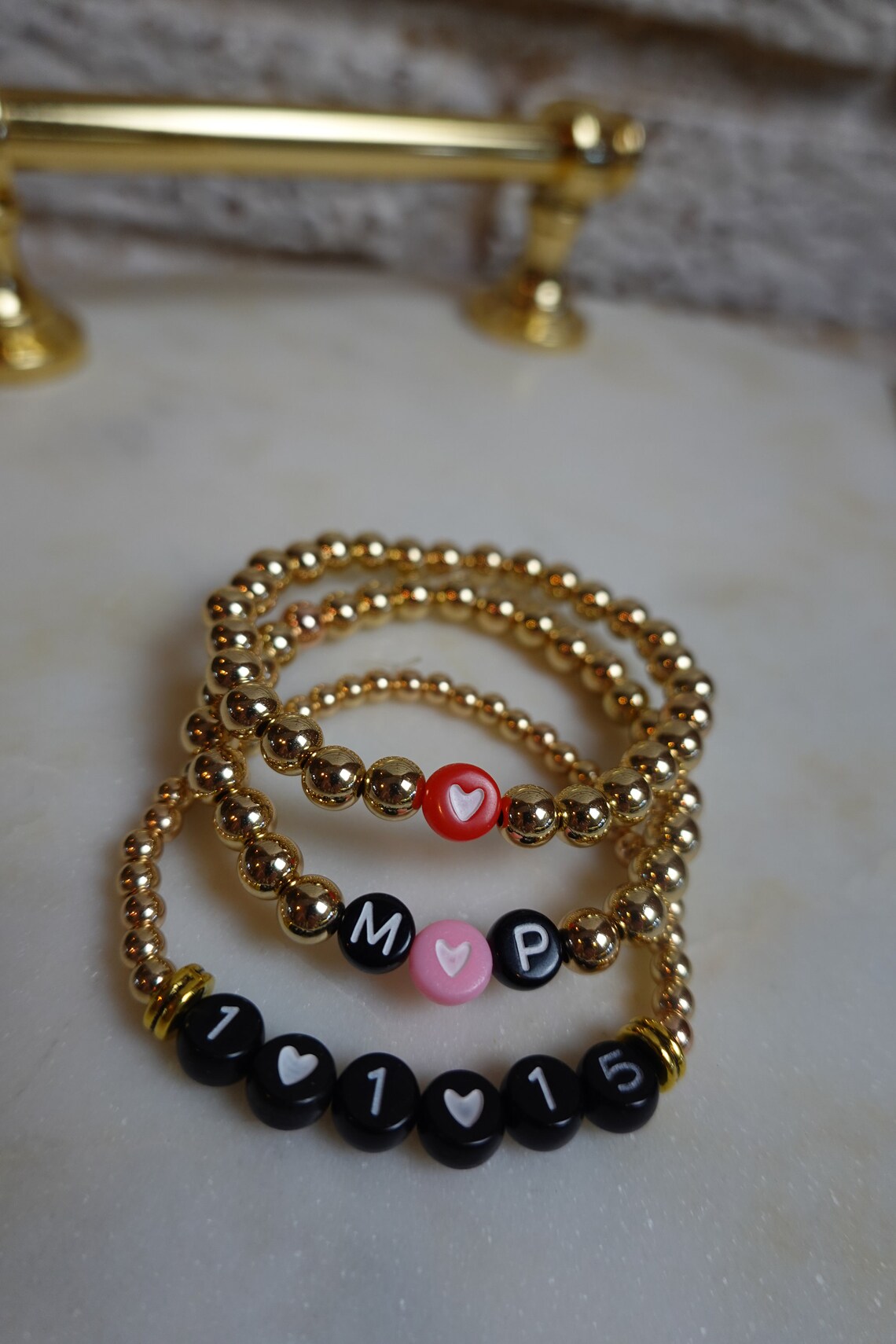 Custom Anniversary Date Bracelet Pack Year Bracelet Gold Etsy